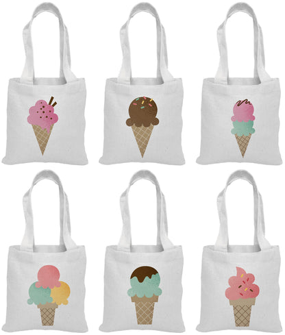 6 Ice Cream Treat Bags, Ice Cream Party Favor Bags, Ice Cream Party Favors, Ice Cream Party Bags, Ice Cream Party Decor, Ice Cream Party