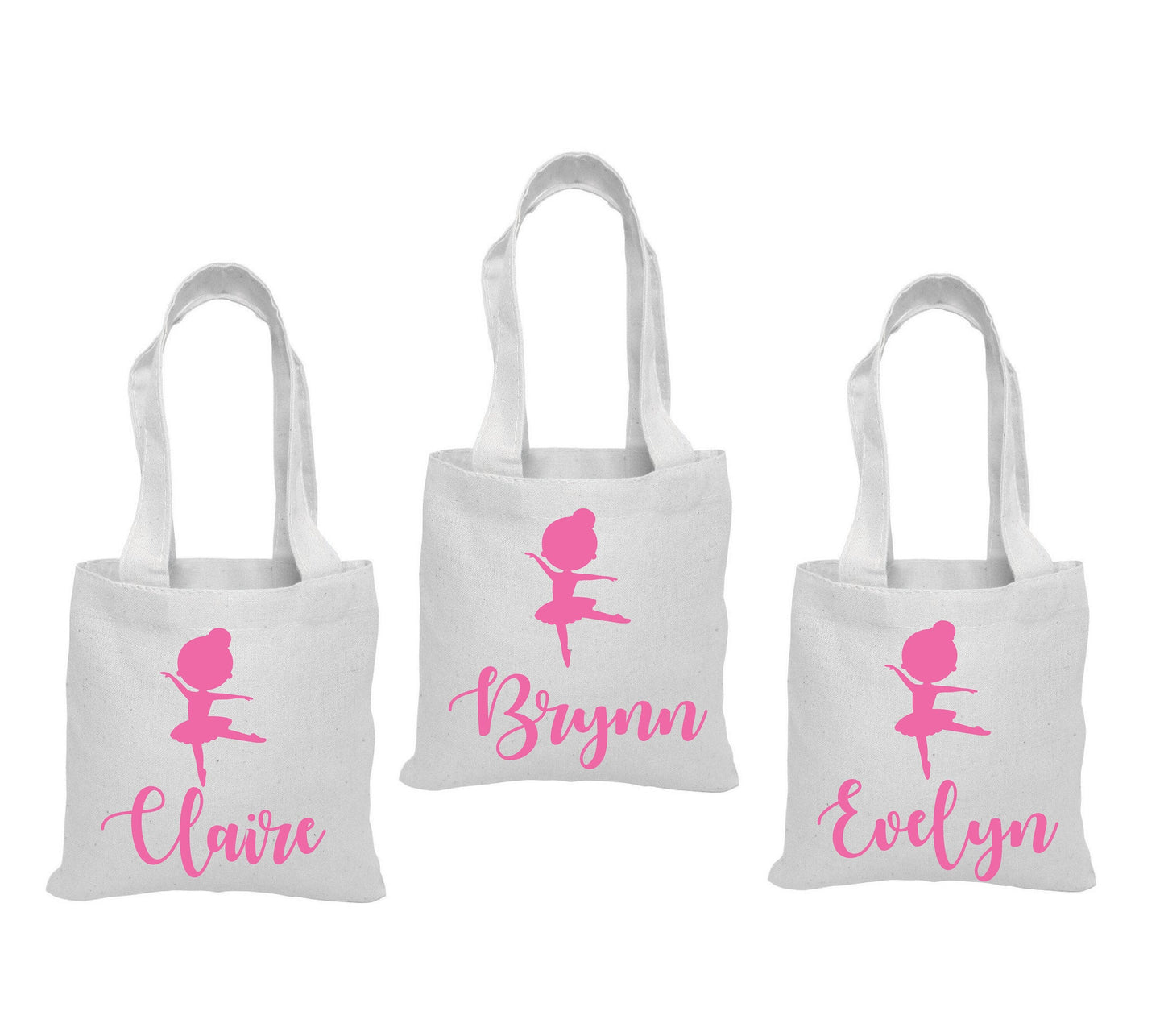 Personalized Ballerina Party Favor Bags - Set of Three