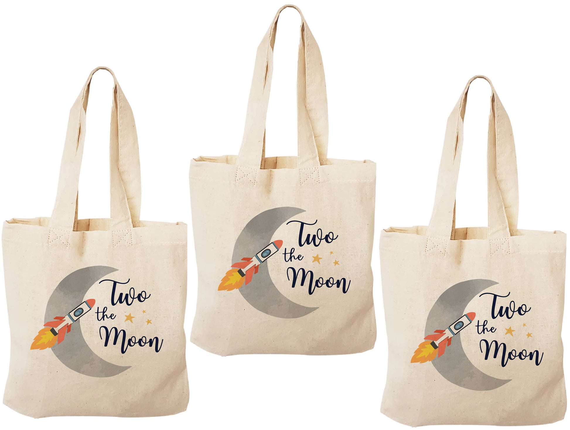 Two The Moon Party Favor Bags - Set of Three Bags