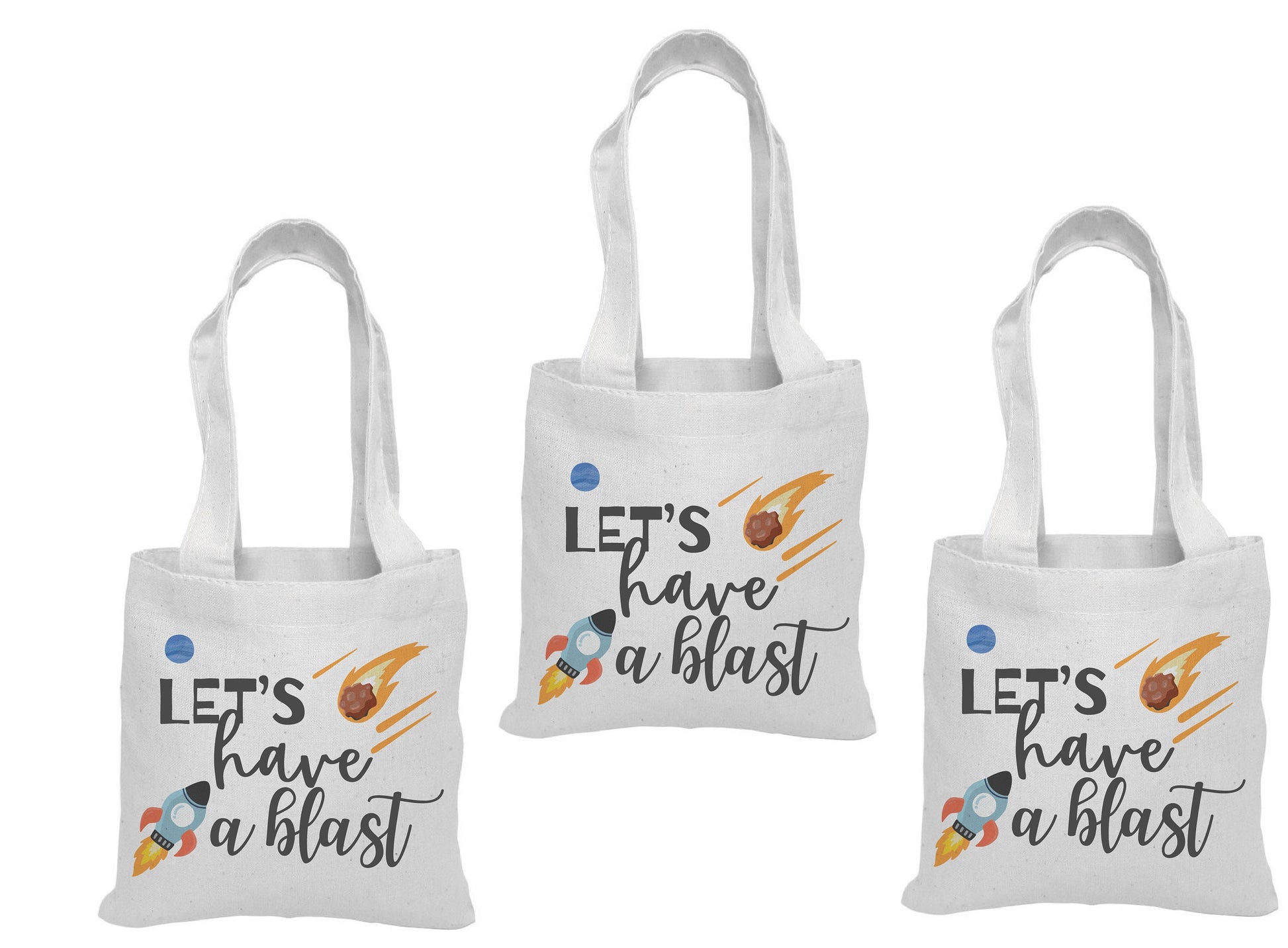 Let's Have A Blast! Space Party Favor Bags - Set of Three Bags