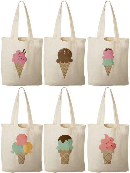 6 Ice Cream Treat Bags, Ice Cream Party Favor Bags, Ice Cream Party Favors, Ice Cream Party Bags, Ice Cream Party Decor, Ice Cream Party