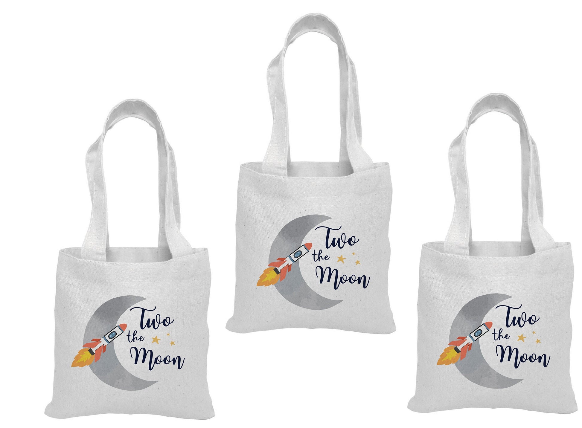 Two The Moon Party Favor Bags - Set of Three Bags