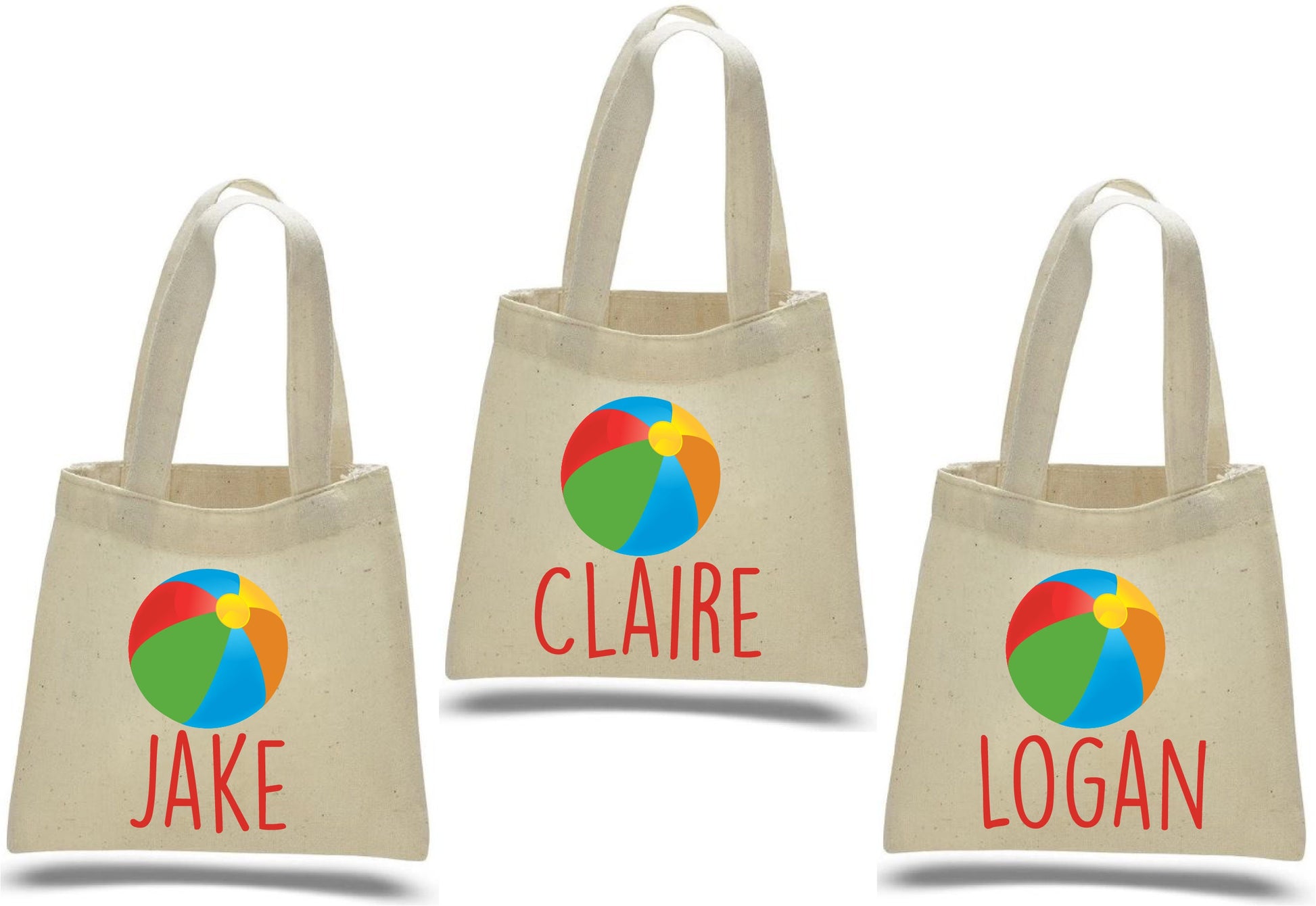 Beach Ball Party Favor Bags - Set of Three Bags