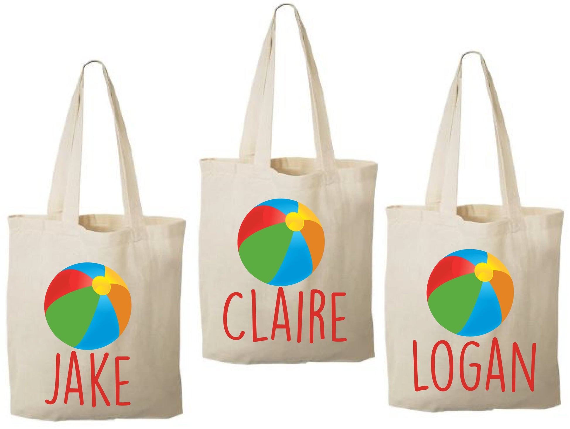 Beach Ball Party Favor Bags - Set of Three Bags