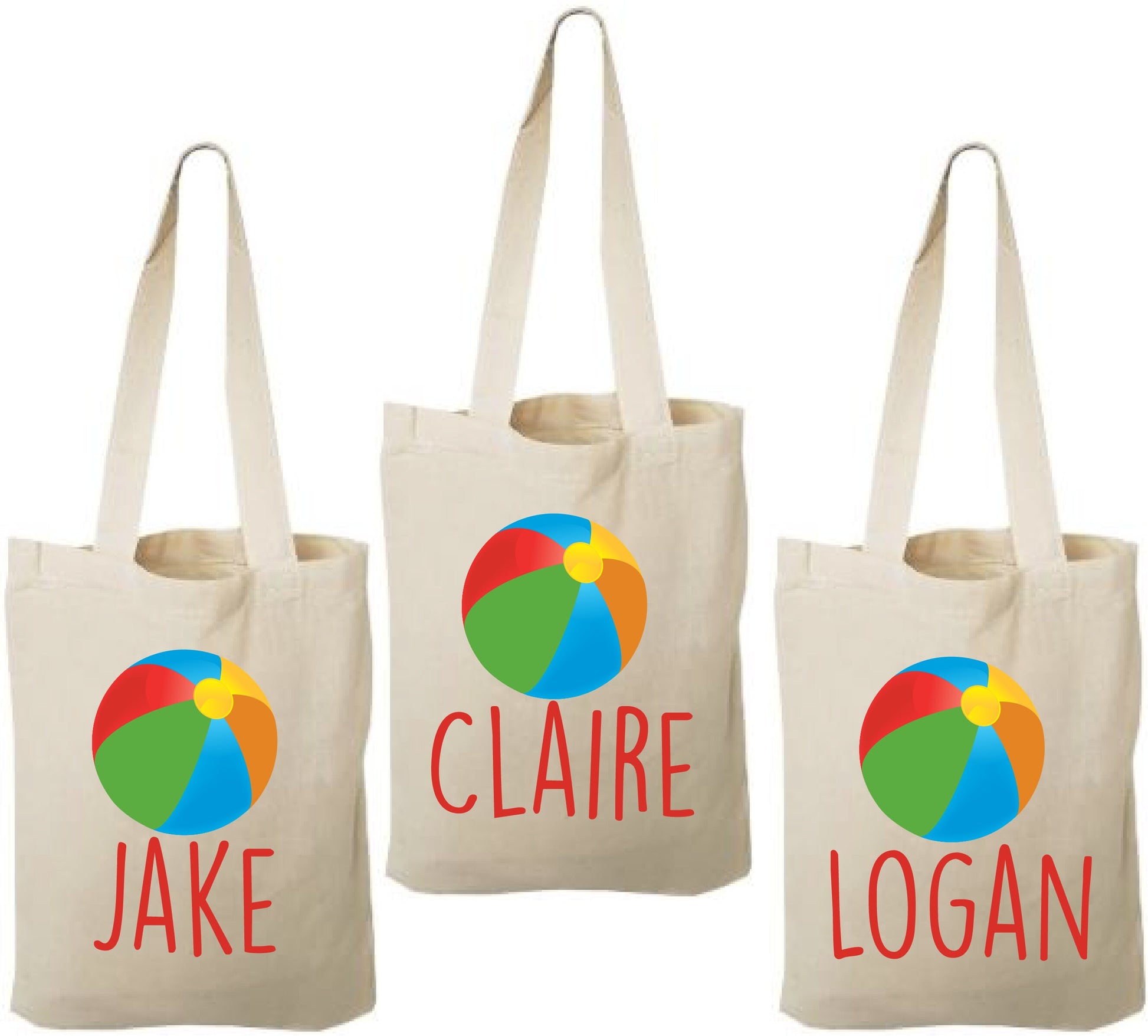 Beach Ball Party Favor Bags - Set of Three Bags