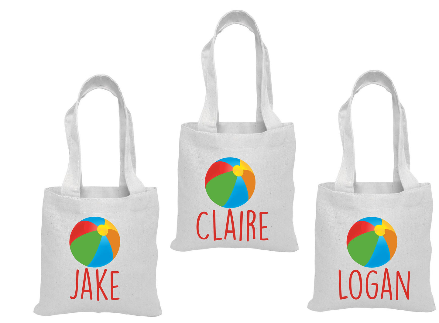 Beach Ball Party Favor Bags - Set of Three Bags