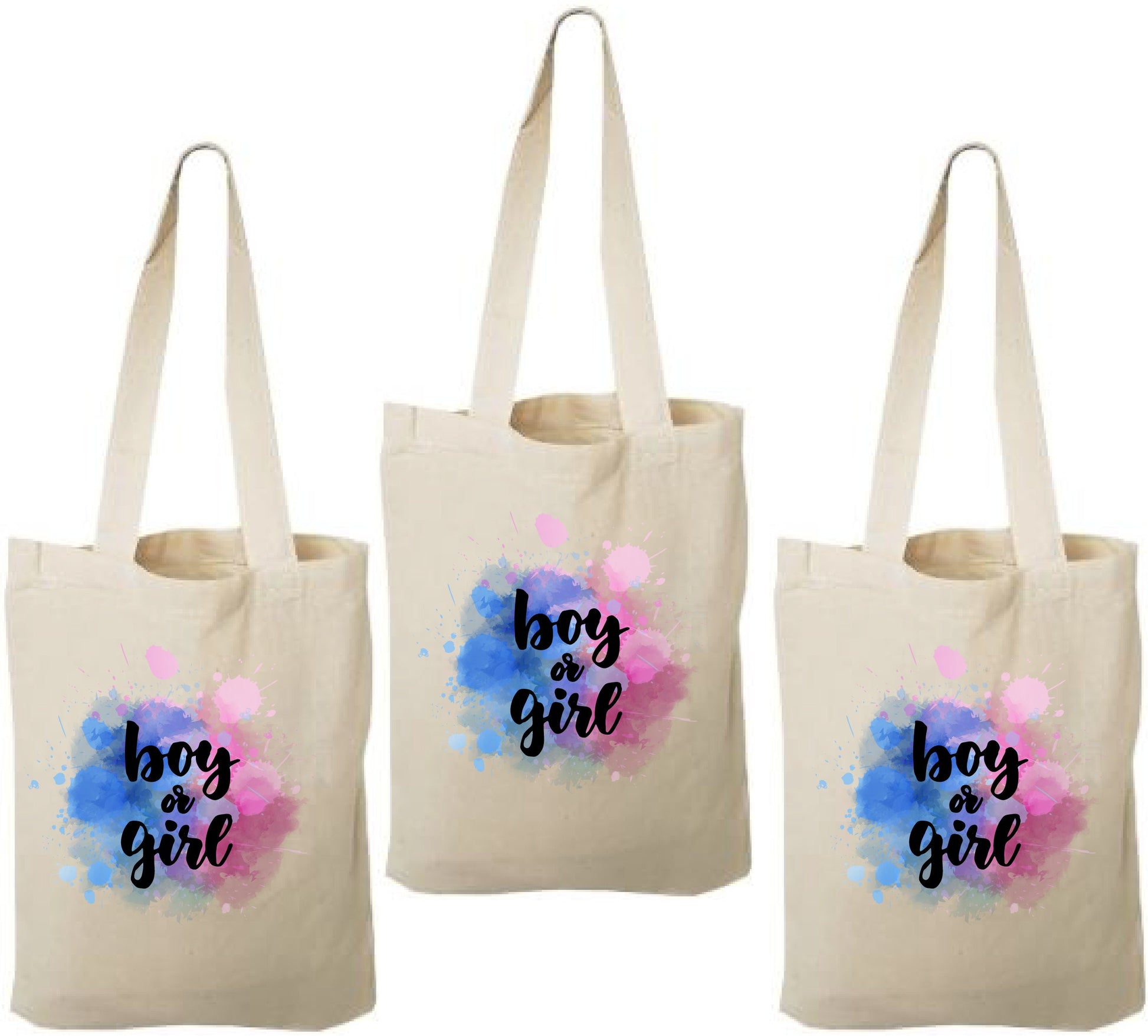 Gender Reveal Party Favor Bags - Set of Three Bags