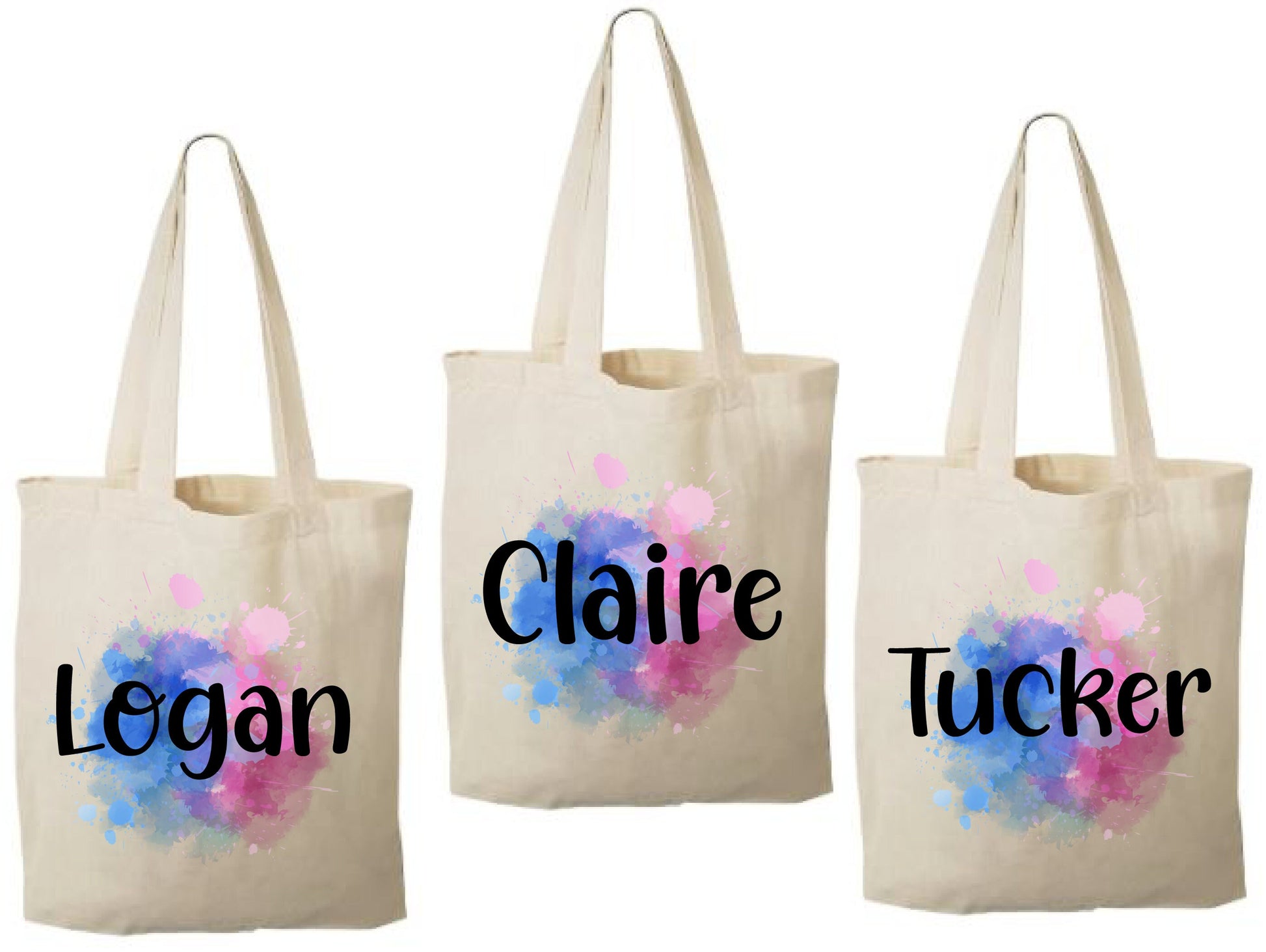 Custom Paint Party Treat Bags - Set of Three Bags