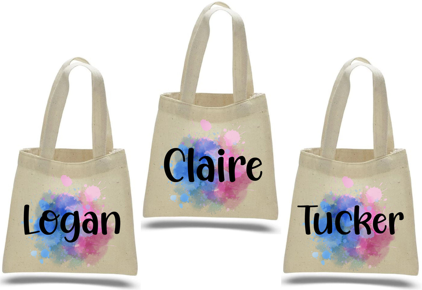 Custom Paint Party Treat Bags - Set of Three Bags