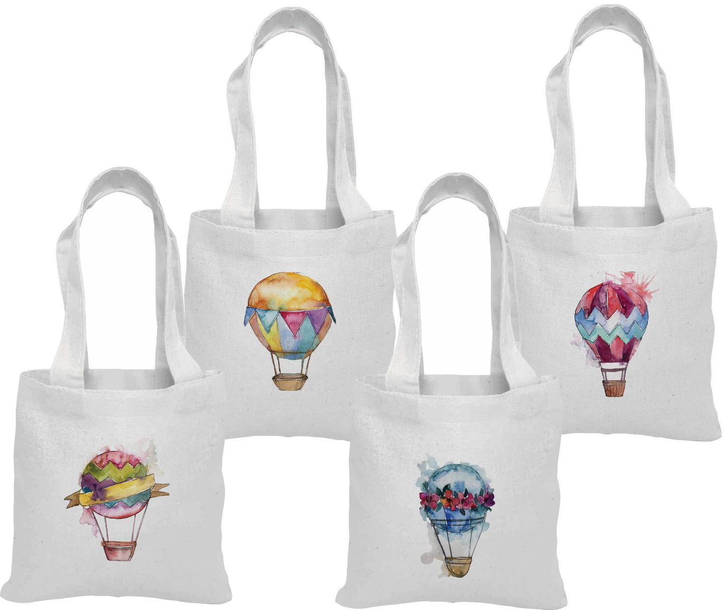 Hot Air Balloon Party Favor Bags - Perfect for Hot Air Balloon Themed Parties & Events - Set of Four Bags