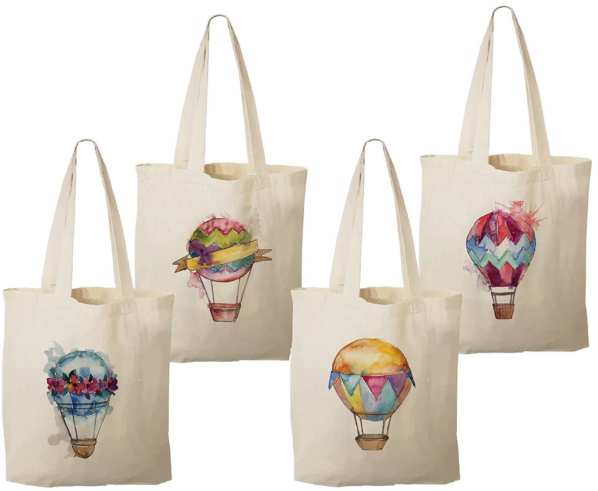 Hot Air Balloon Party Favor Bags - Perfect for Hot Air Balloon Themed Parties & Events - Set of Four Bags