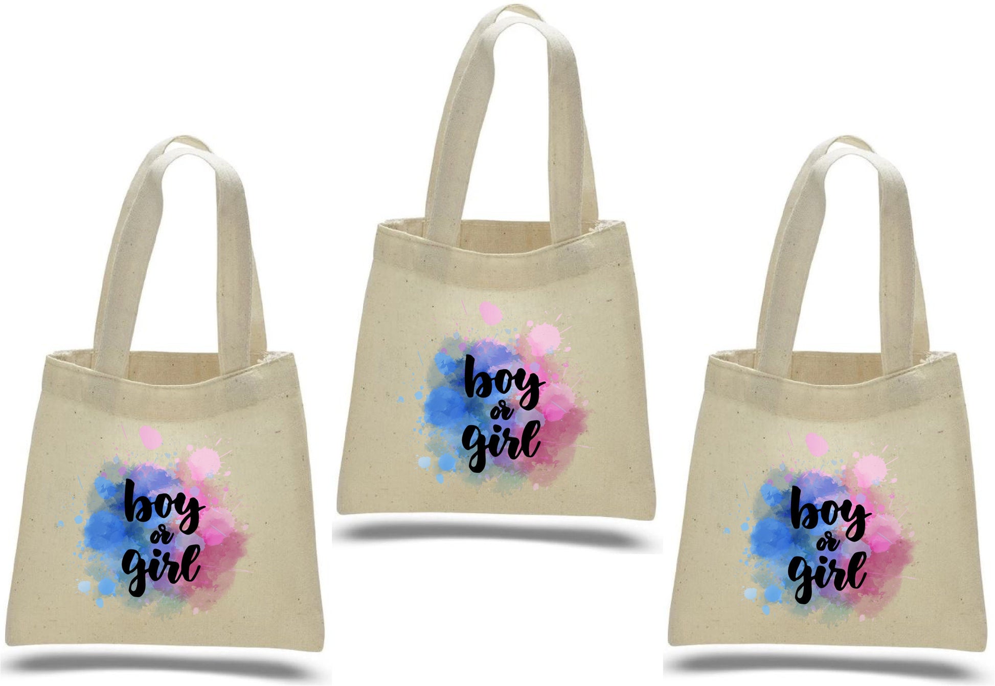 Gender Reveal Party Favor Bags - Set of Three Bags