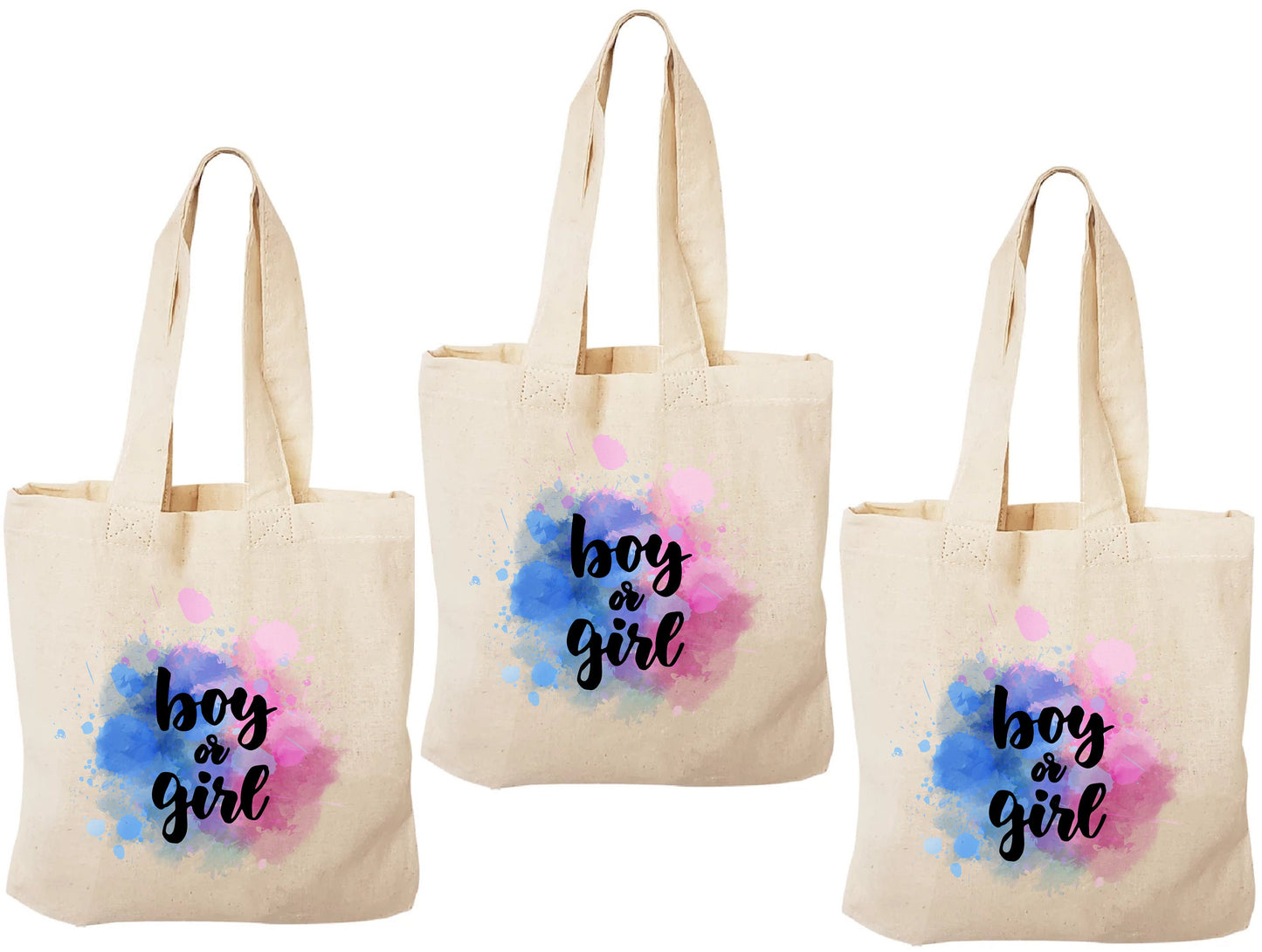 Gender Reveal Party Favor Bags - Set of Three Bags
