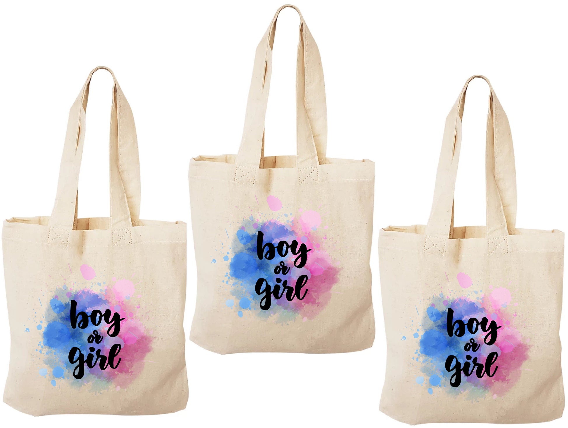 Gender Reveal Party Favor Bags - Set of Three Bags