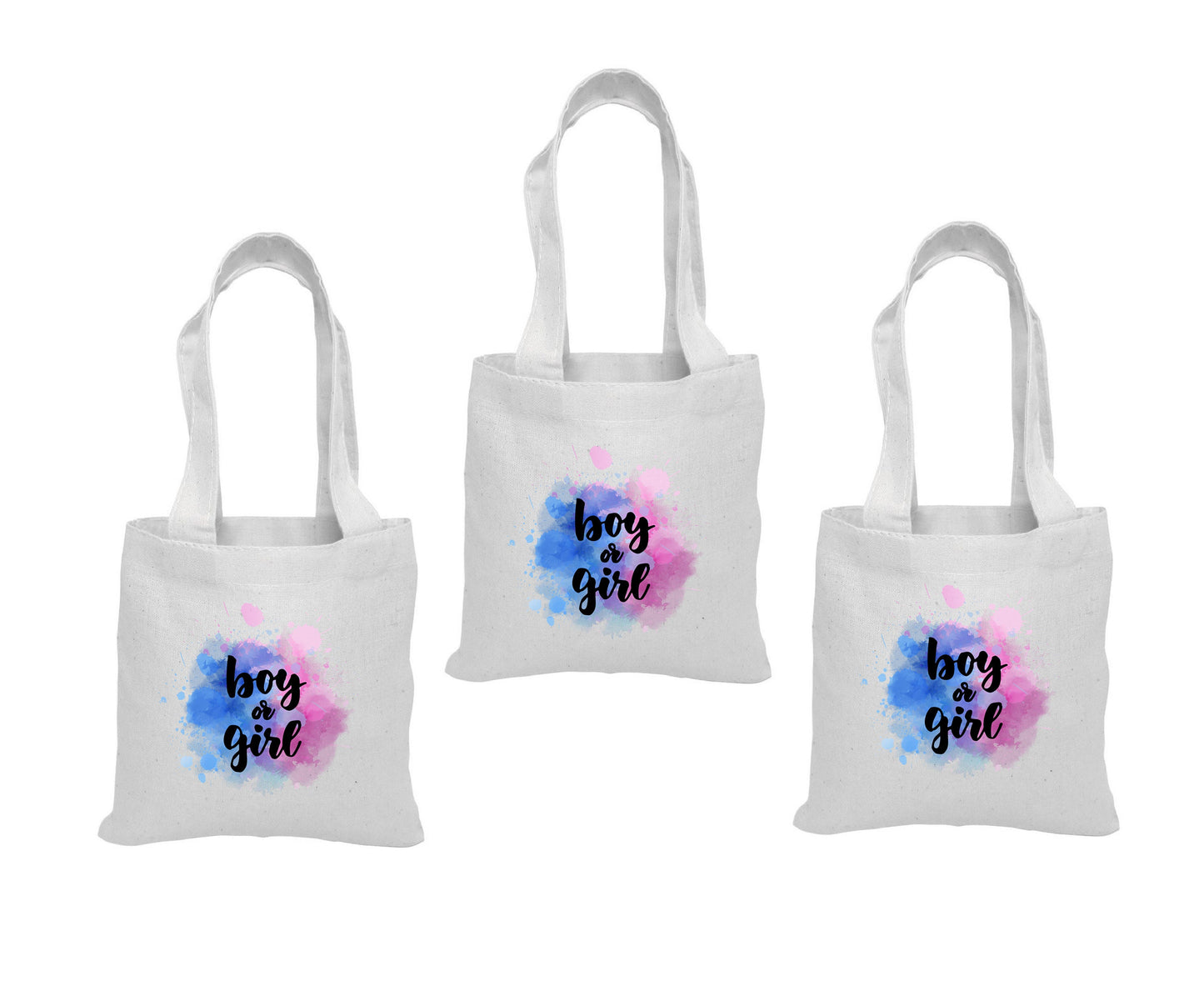 Gender Reveal Party Favor Bags - Set of Three Bags