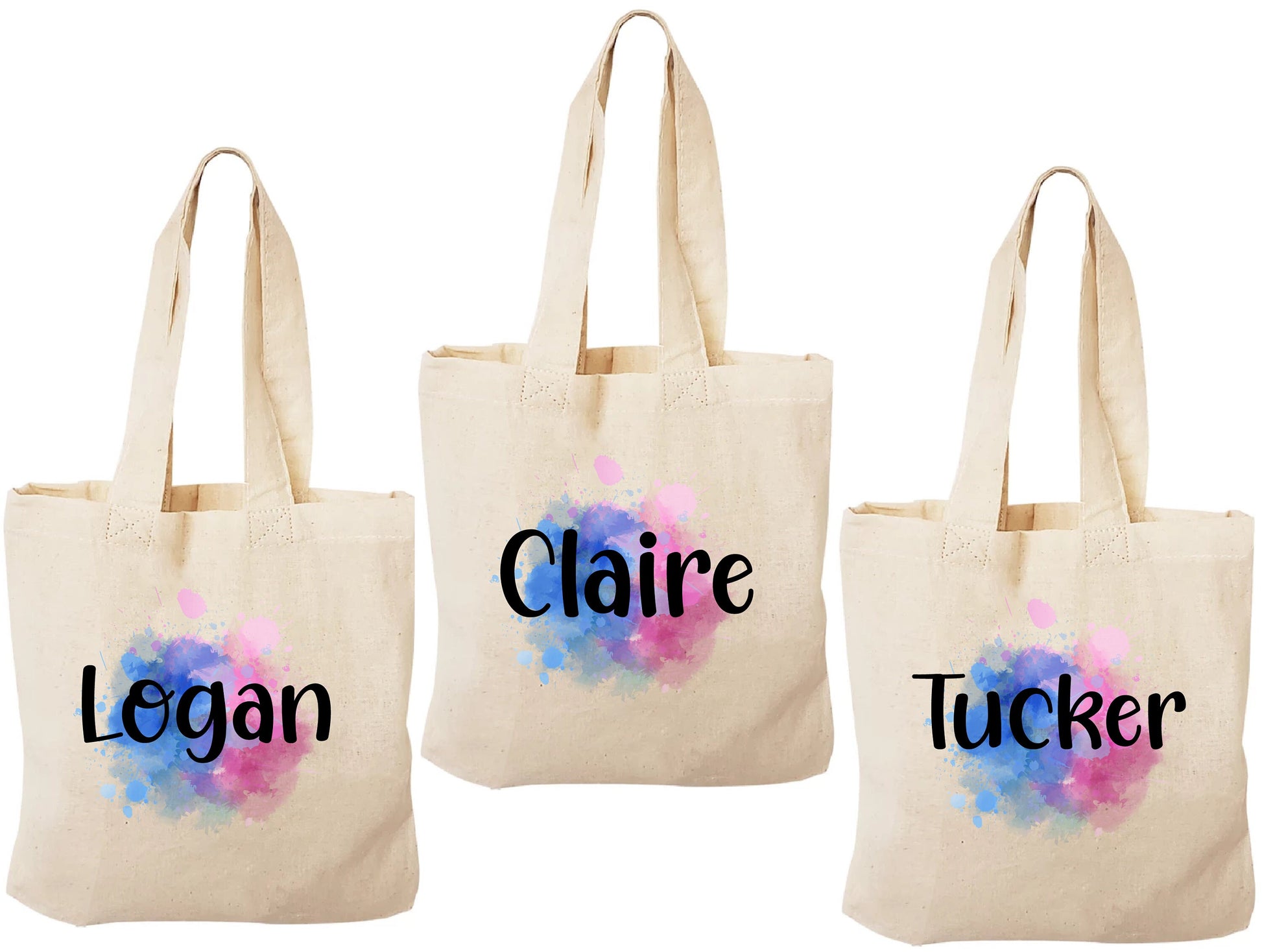 Custom Paint Party Treat Bags - Set of Three Bags