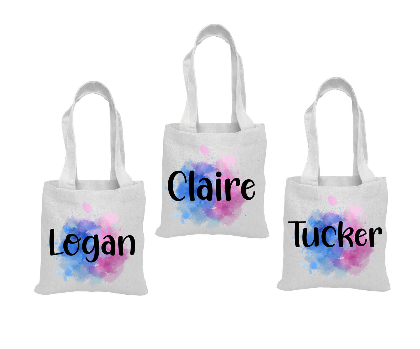 Custom Paint Party Treat Bags - Set of Three Bags