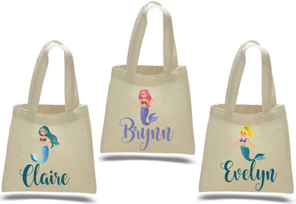 Personalized Mermaid Party Favors - Set of Three Bags