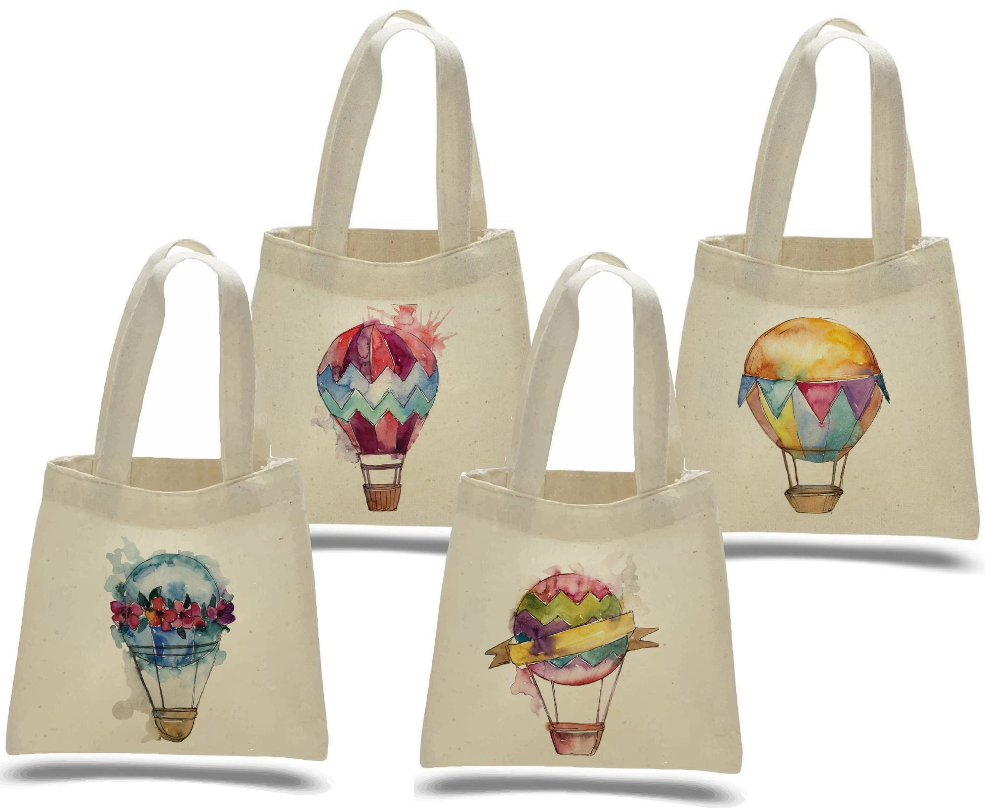 Hot Air Balloon Party Favor Bags - Perfect for Hot Air Balloon Themed Parties & Events - Set of Four Bags