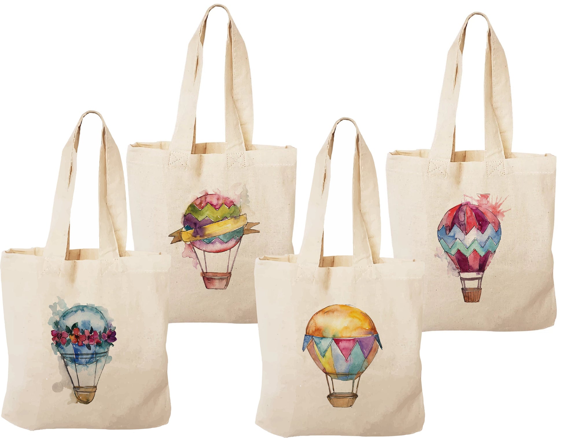 Hot Air Balloon Party Favor Bags - Perfect for Hot Air Balloon Themed Parties & Events - Set of Four Bags