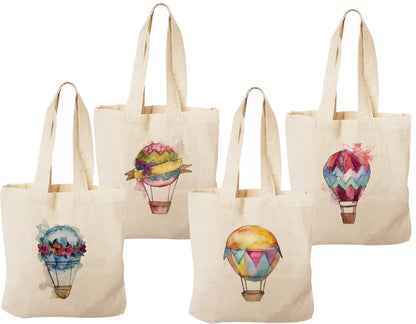 Hot Air Balloon Party Favor Bags - Perfect for Hot Air Balloon Themed Parties & Events - Set of Four Bags