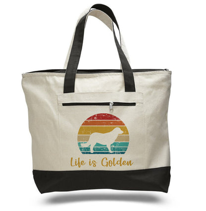 Golden Retriever Tote Bag | Life Is Golden