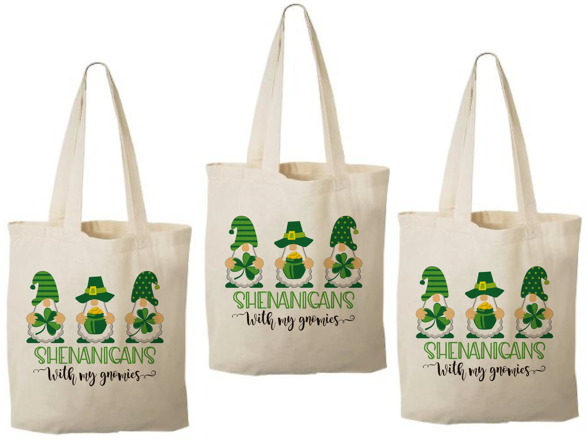St. Patrick's Day Gnome Party Favor Bags - Set of Three Bags