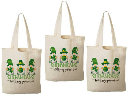 St. Patrick's Day Gnome Party Favor Bags - Set of Three Bags