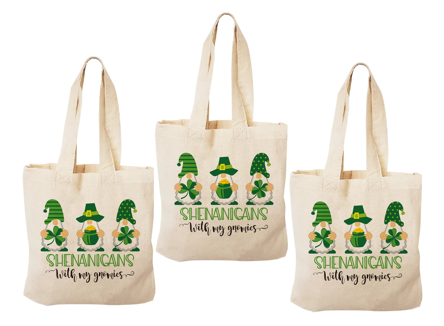 St. Patrick's Day Gnome Party Favor Bags - Set of Three Bags