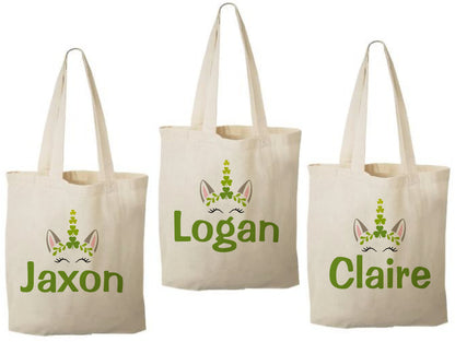 Personalized St. Patrick’s Day Unicorn Party Favor Bags - Set of Three Bags