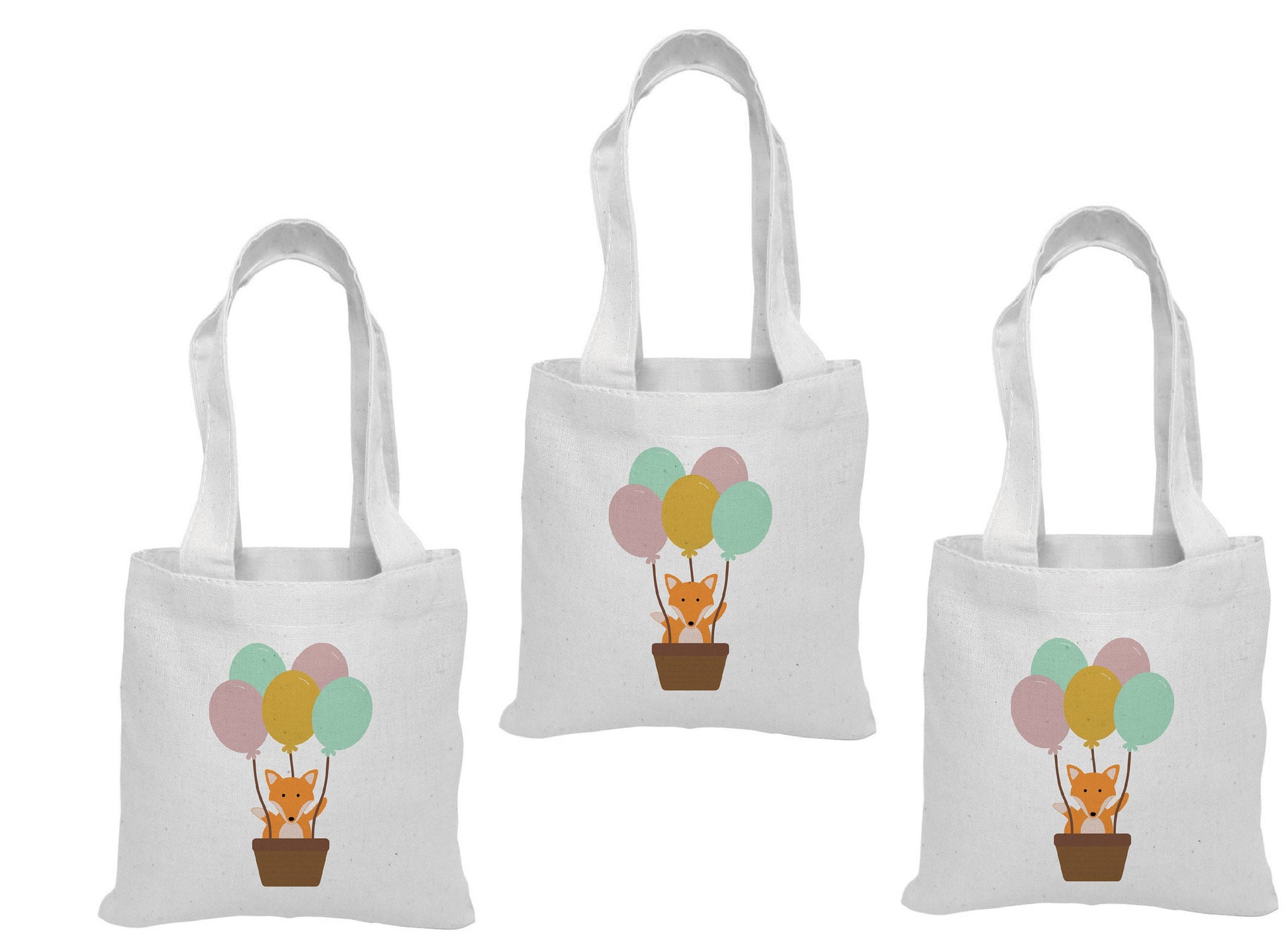 Fox Party Favor Bags - Perfect for Fox and Woodland Themed Parties, Events and Baby Showers - Set of Three Bags