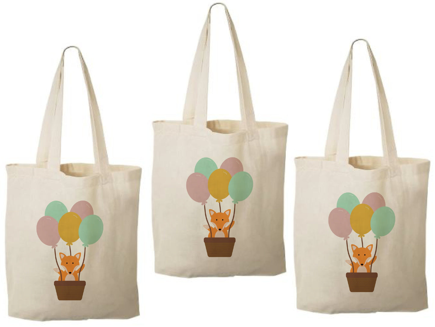 Fox Party Favor Bags - Perfect for Fox and Woodland Themed Parties, Events and Baby Showers - Set of Three Bags