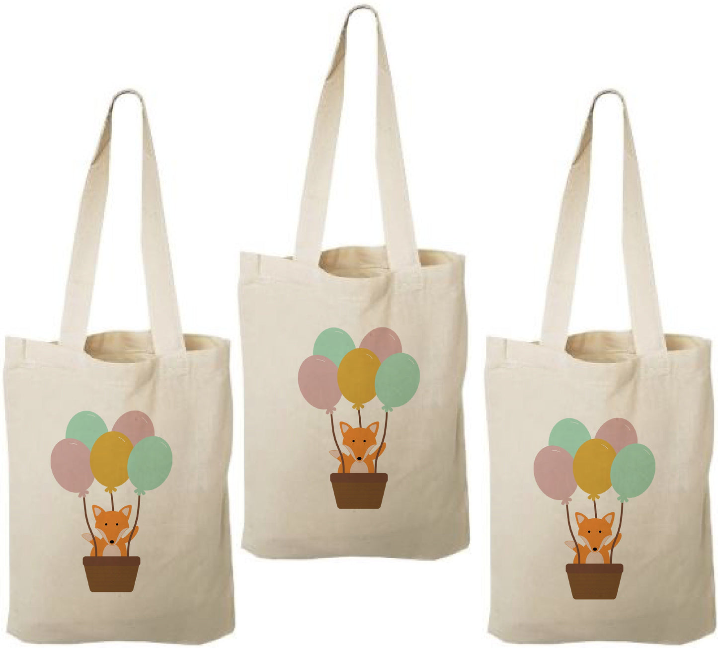 Fox Party Favor Bags - Perfect for Fox and Woodland Themed Parties, Events and Baby Showers - Set of Three Bags