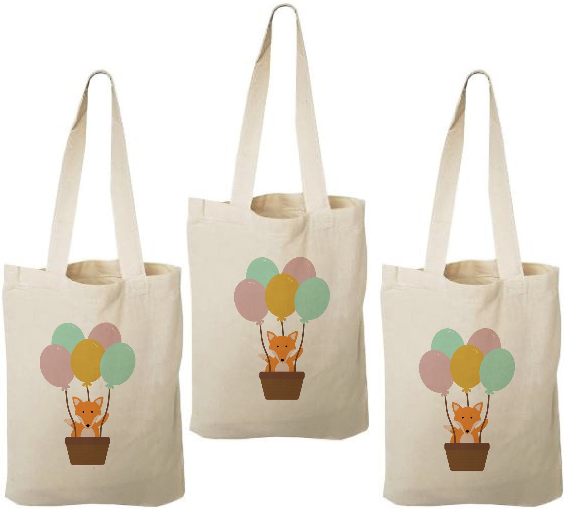 Fox Party Favor Bags - Perfect for Fox and Woodland Themed Parties, Events and Baby Showers - Set of Three Bags