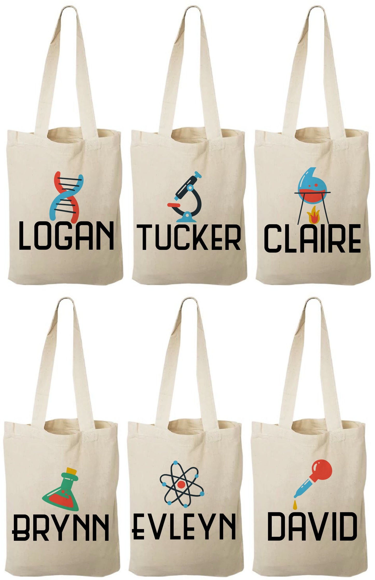 6 Science Treat Bags, Science Party Favor Bags, Science Party Favors, Party Favor Bags, Treat Bags, Science Party Decor, Science Party Bags