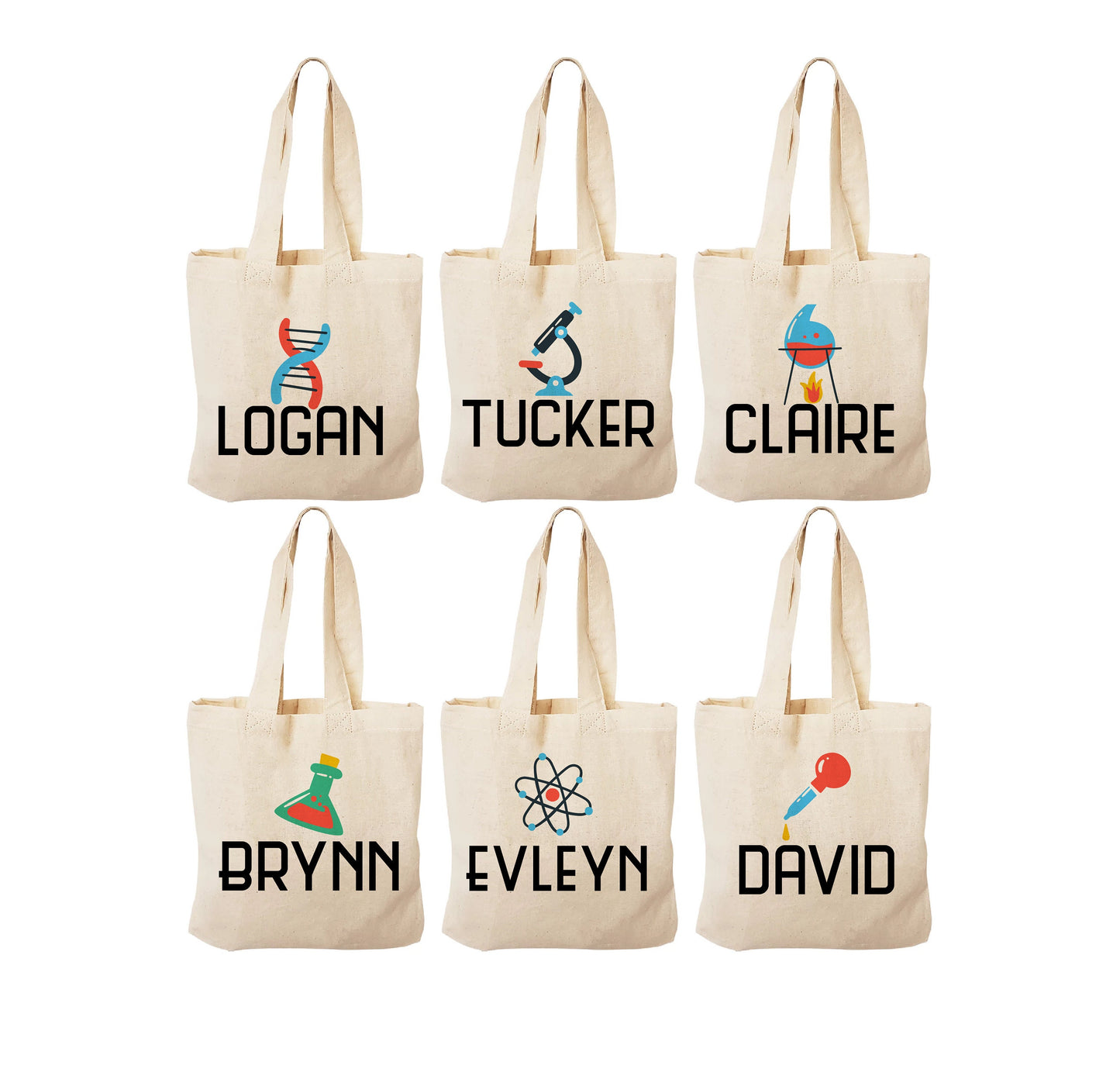 6 Science Treat Bags, Science Party Favor Bags, Science Party Favors, Party Favor Bags, Treat Bags, Science Party Decor, Science Party Bags