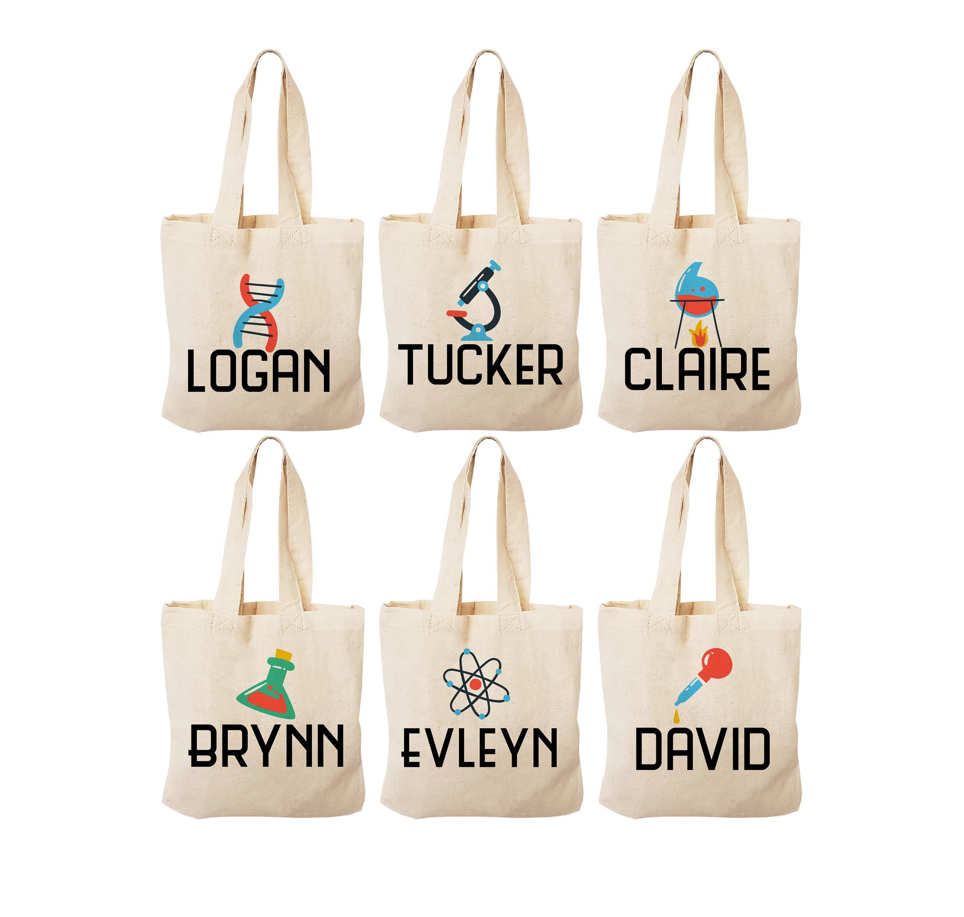 6 Science Treat Bags, Science Party Favor Bags, Science Party Favors, Party Favor Bags, Treat Bags, Science Party Decor, Science Party Bags