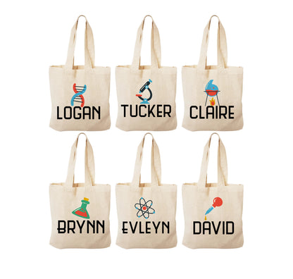 6 Science Treat Bags, Science Party Favor Bags, Science Party Favors, Party Favor Bags, Treat Bags, Science Party Decor, Science Party Bags
