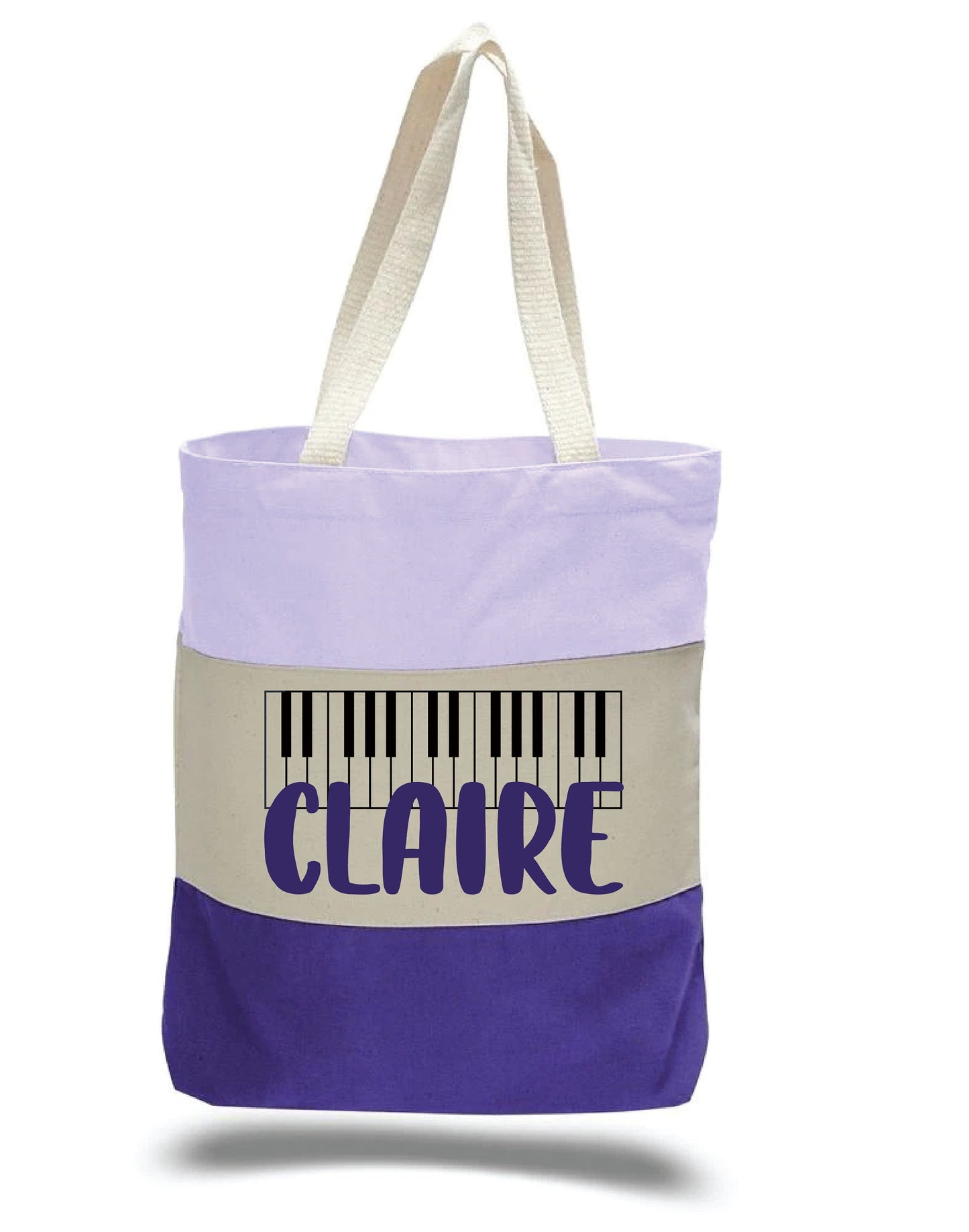 Personalized Piano Book Tote Bag - Musician Gift
