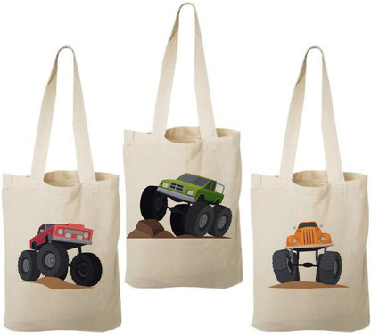 Monster Truck Party Favor Bags - Set of Three Bags