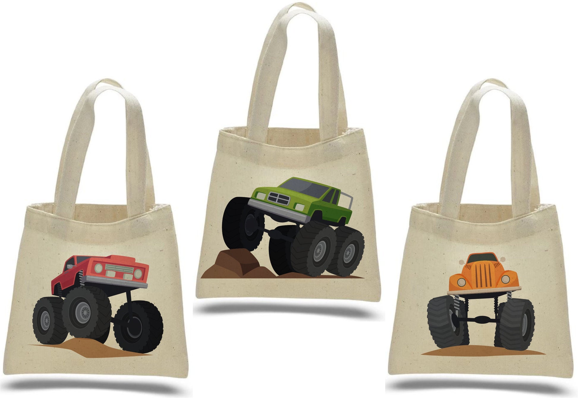 Monster Truck Party Favor Bags - Set of Three Bags