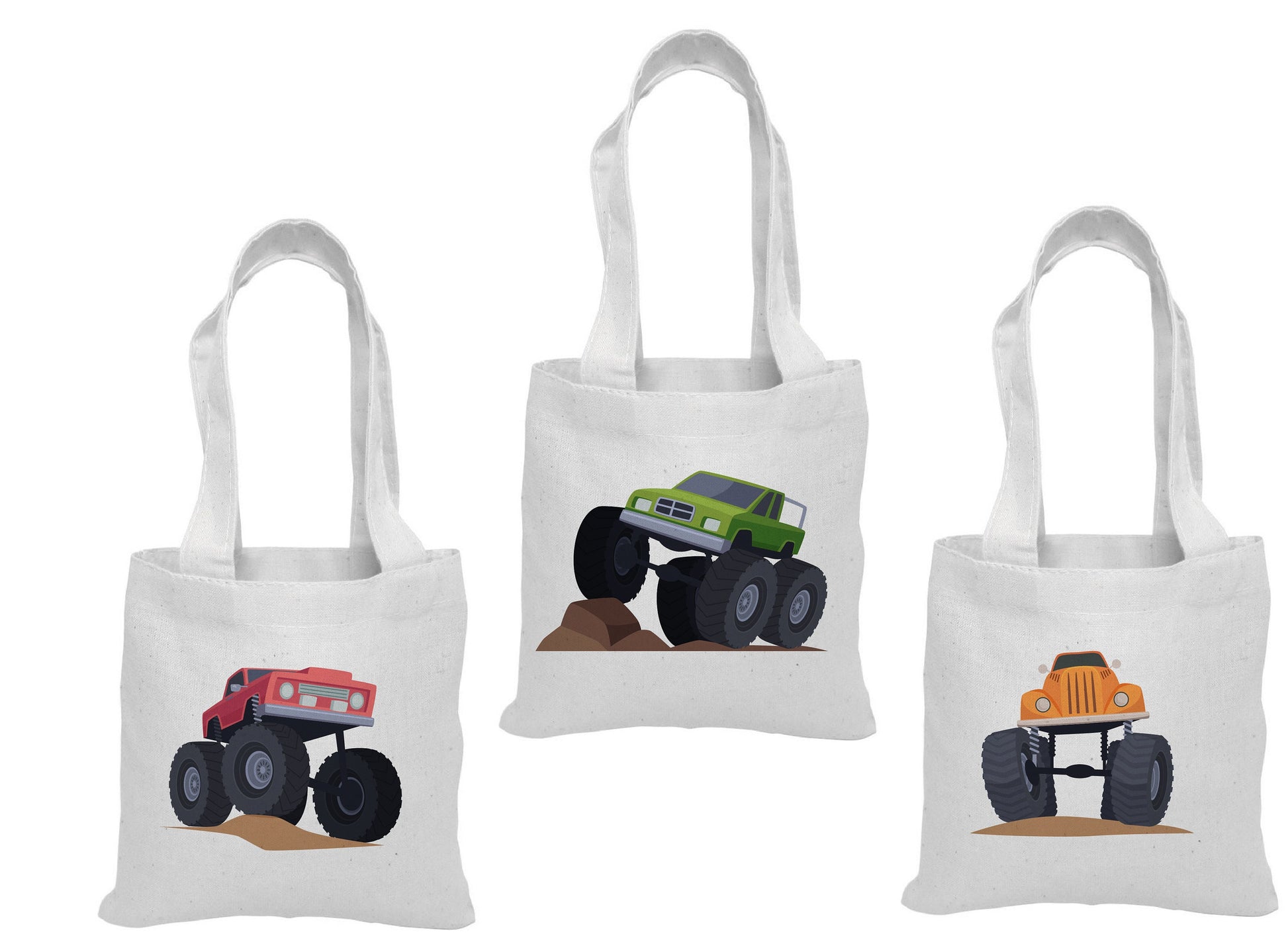 Monster Truck Party Favor Bags - Set of Three Bags
