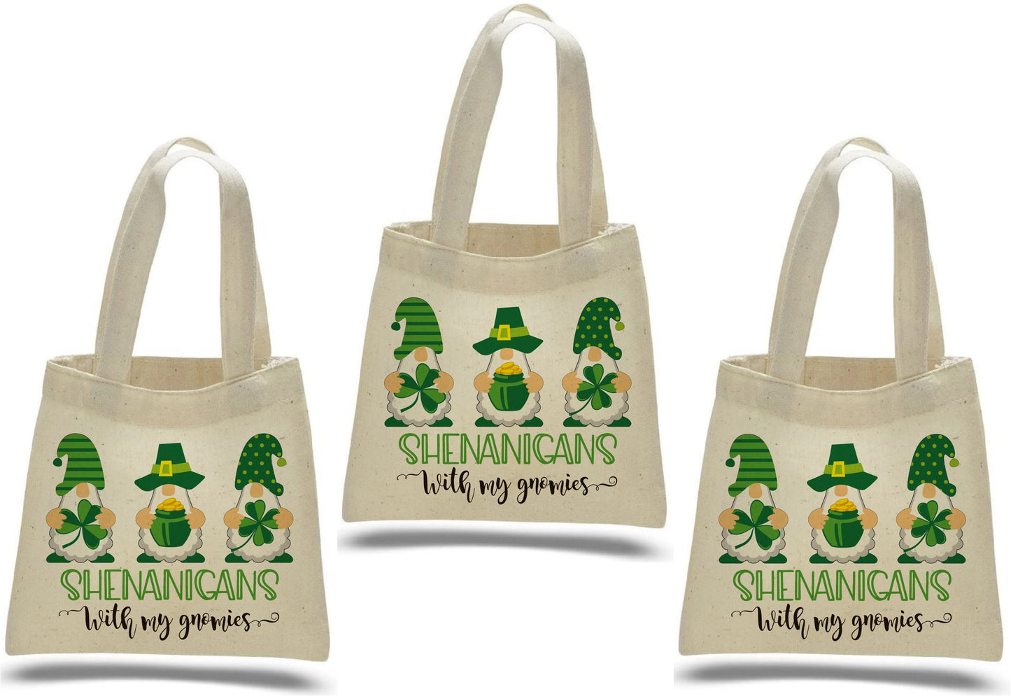 St. Patrick's Day Gnome Party Favor Bags - Set of Three Bags