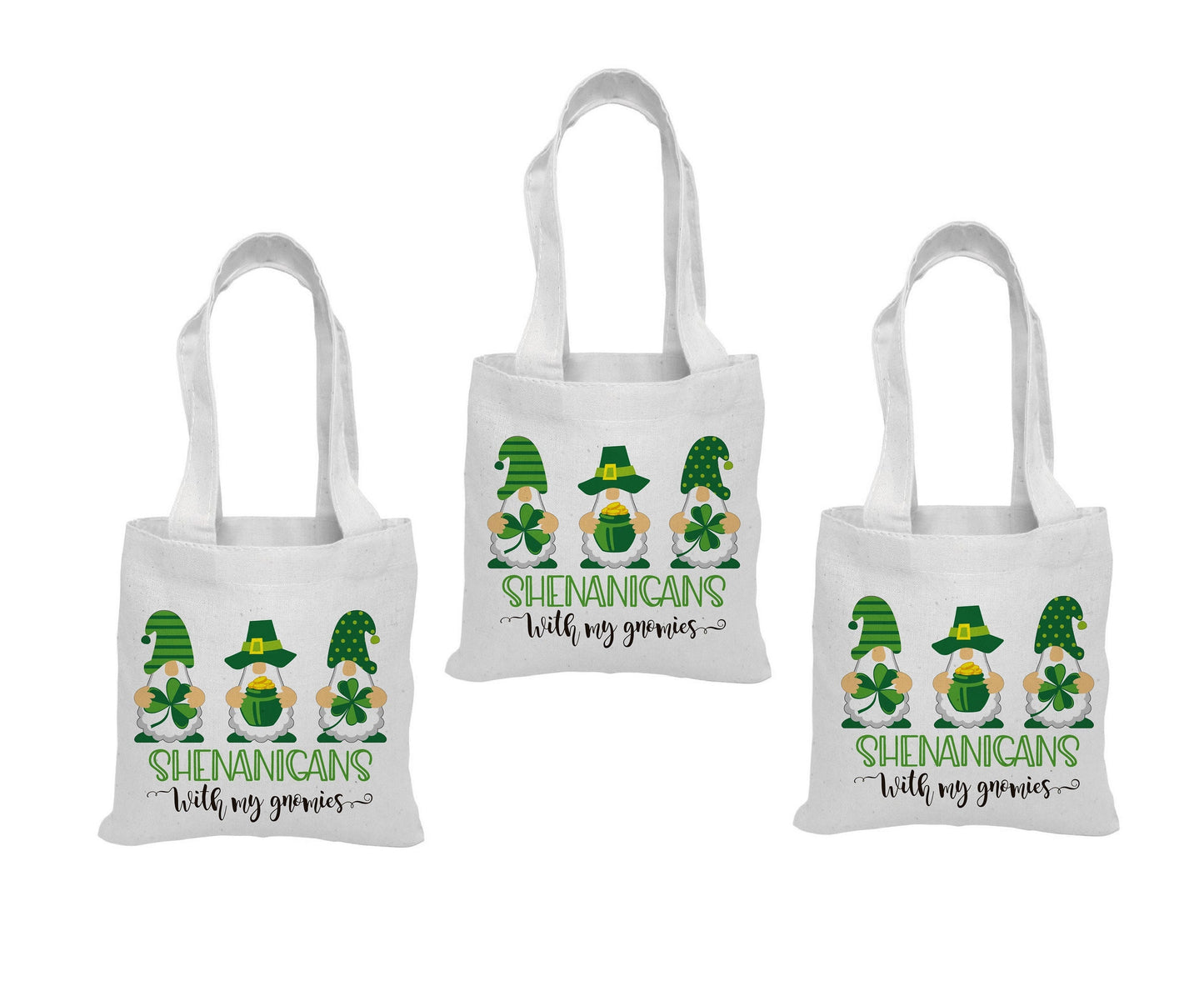 St. Patrick's Day Gnome Party Favor Bags - Set of Three Bags