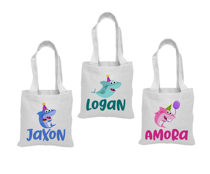 Custom Shark Party Favor Bags - Set of Three
