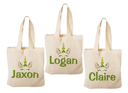 Personalized St. Patrick’s Day Unicorn Party Favor Bags - Set of Three Bags