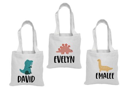 Personalized Dinosaur Party Favor Bags - Set of Three Bags