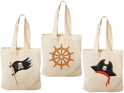 Pirate Party Favor Bags - Perfect for Pirate Themed Parties & Events! - Set of Three Bags