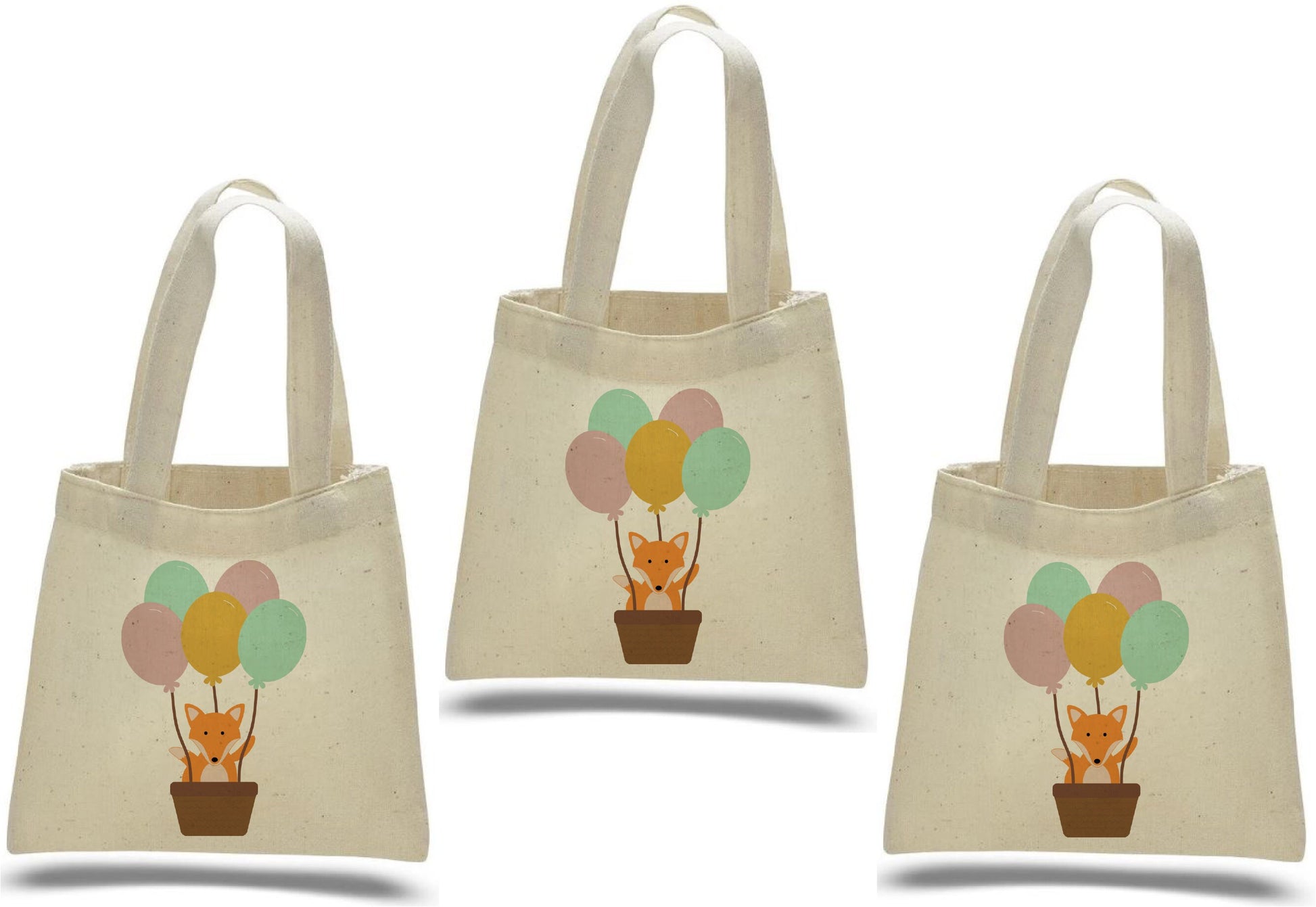 Fox Party Favor Bags - Perfect for Fox and Woodland Themed Parties, Events and Baby Showers - Set of Three Bags