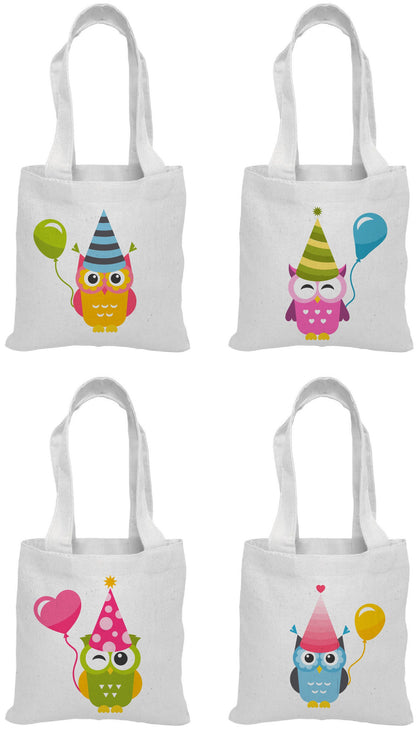 Owl Party Favor Bags - Set of Four Bags